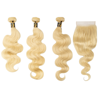 613 Body Wave Bundle Deal with Closure